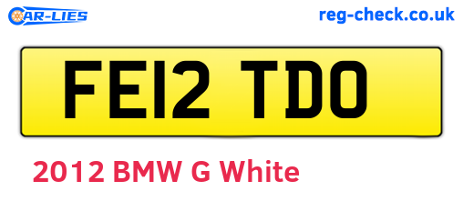 FE12TDO are the vehicle registration plates.