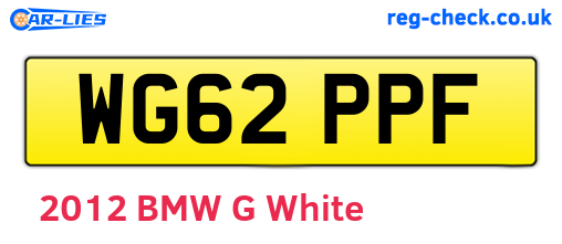 WG62PPF are the vehicle registration plates.