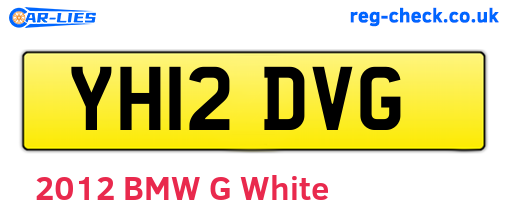 YH12DVG are the vehicle registration plates.