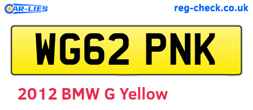 WG62PNK are the vehicle registration plates.