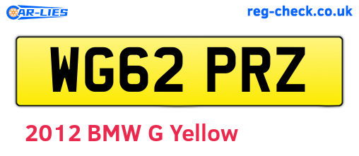 WG62PRZ are the vehicle registration plates.