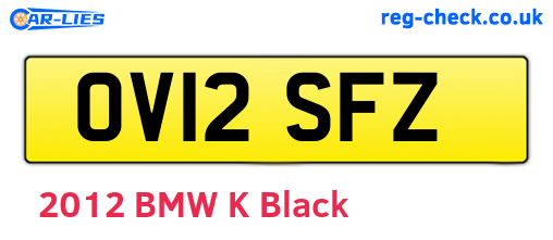OV12SFZ are the vehicle registration plates.