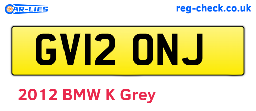 GV12ONJ are the vehicle registration plates.