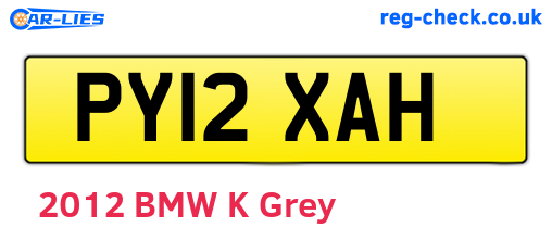 PY12XAH are the vehicle registration plates.