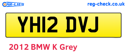 YH12DVJ are the vehicle registration plates.
