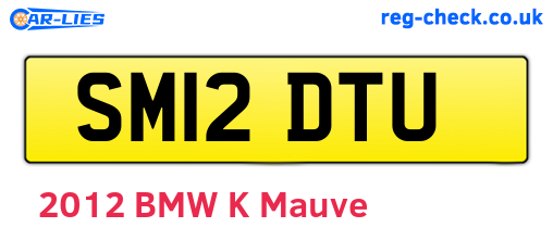 SM12DTU are the vehicle registration plates.