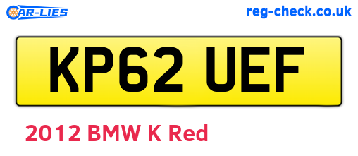 KP62UEF are the vehicle registration plates.
