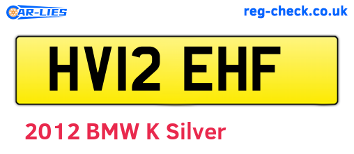 HV12EHF are the vehicle registration plates.