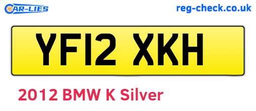 YF12XKH are the vehicle registration plates.