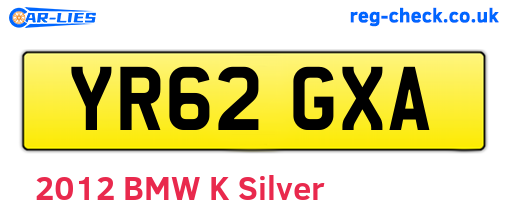 YR62GXA are the vehicle registration plates.