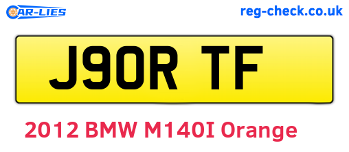 J90RTF are the vehicle registration plates.