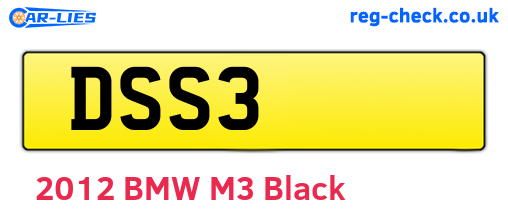 DSS3 are the vehicle registration plates.