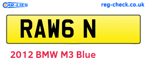 RAW6N are the vehicle registration plates.