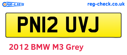 PN12UVJ are the vehicle registration plates.