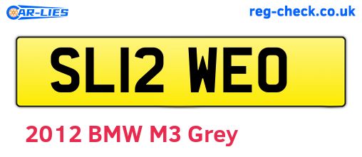 SL12WEO are the vehicle registration plates.
