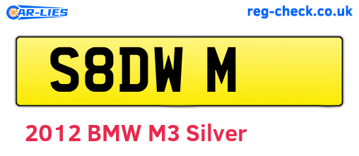 S8DWM are the vehicle registration plates.