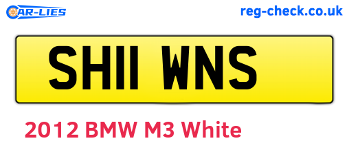 SH11WNS are the vehicle registration plates.