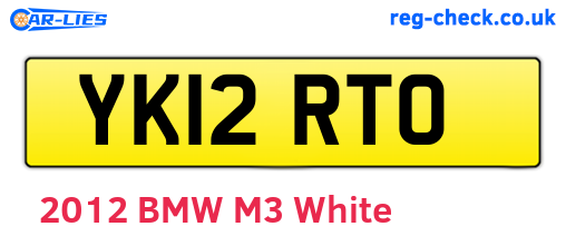YK12RTO are the vehicle registration plates.