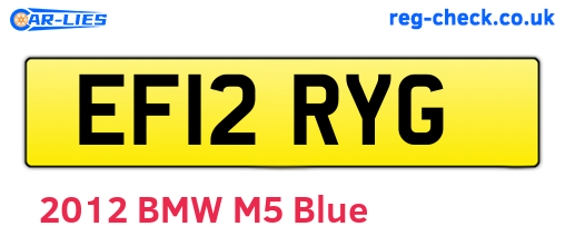EF12RYG are the vehicle registration plates.