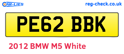 PE62BBK are the vehicle registration plates.