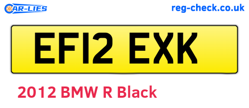EF12EXK are the vehicle registration plates.