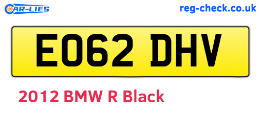 EO62DHV are the vehicle registration plates.