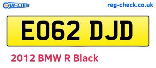 EO62DJD are the vehicle registration plates.