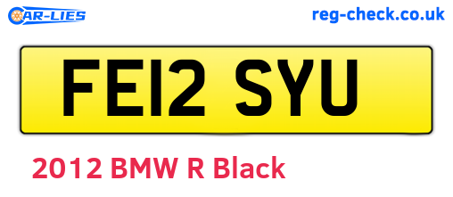 FE12SYU are the vehicle registration plates.