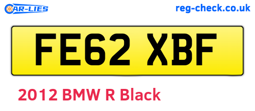 FE62XBF are the vehicle registration plates.