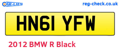 HN61YFW are the vehicle registration plates.