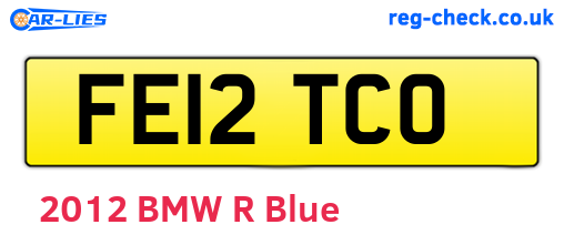 FE12TCO are the vehicle registration plates.
