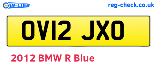 OV12JXO are the vehicle registration plates.