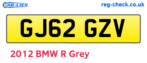 GJ62GZV are the vehicle registration plates.