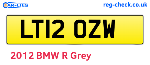 LT12OZW are the vehicle registration plates.