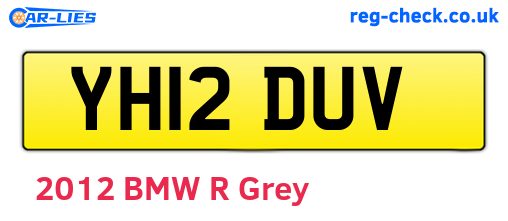 YH12DUV are the vehicle registration plates.