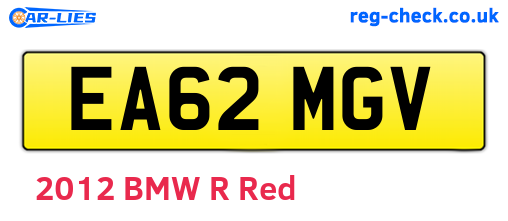 EA62MGV are the vehicle registration plates.