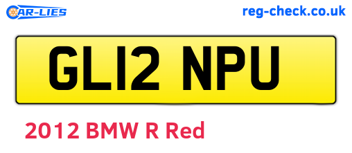 GL12NPU are the vehicle registration plates.