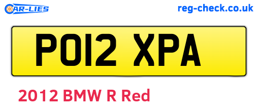 PO12XPA are the vehicle registration plates.