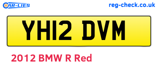 YH12DVM are the vehicle registration plates.