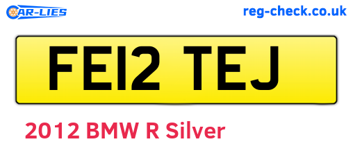 FE12TEJ are the vehicle registration plates.