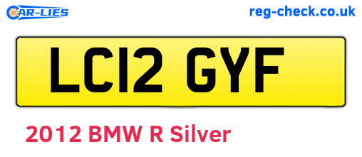LC12GYF are the vehicle registration plates.