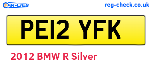 PE12YFK are the vehicle registration plates.