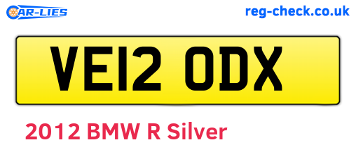 VE12ODX are the vehicle registration plates.