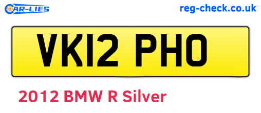 VK12PHO are the vehicle registration plates.