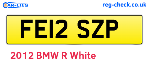 FE12SZP are the vehicle registration plates.