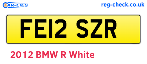 FE12SZR are the vehicle registration plates.