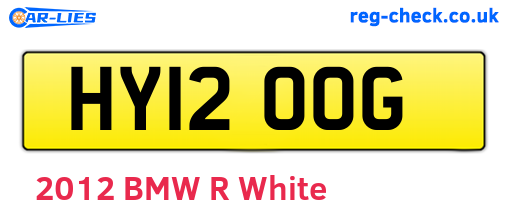 HY12OOG are the vehicle registration plates.