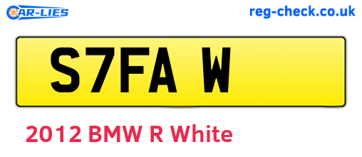 S7FAW are the vehicle registration plates.