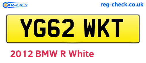 YG62WKT are the vehicle registration plates.