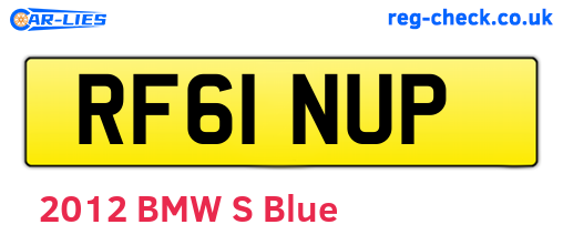 RF61NUP are the vehicle registration plates.